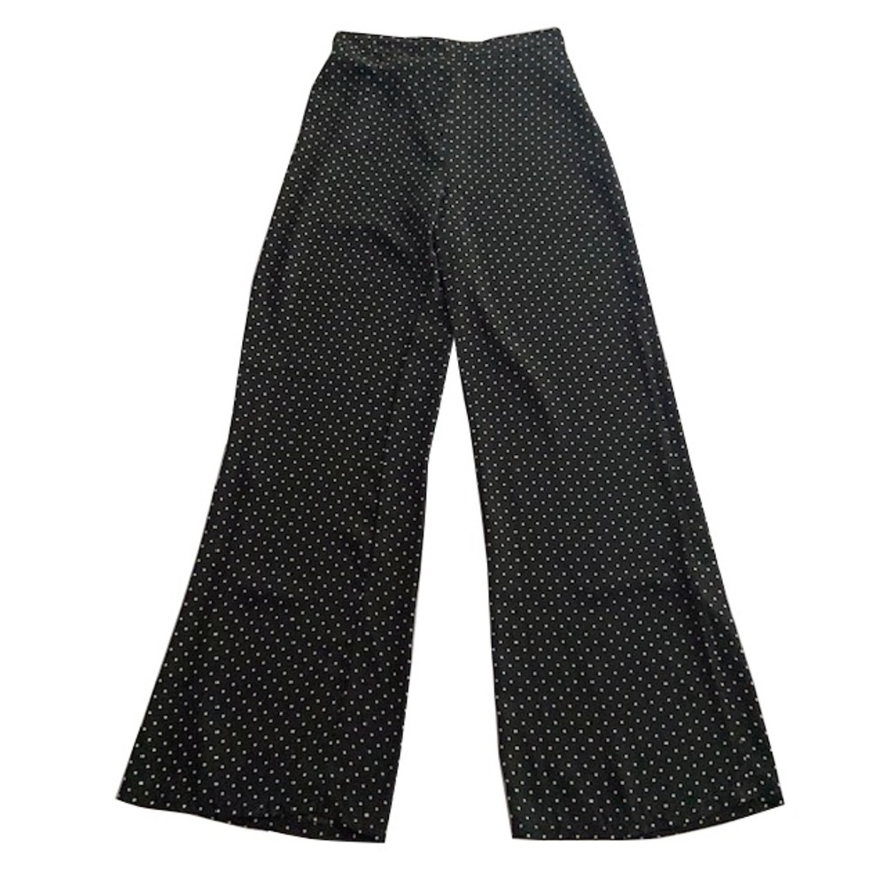 Sage the Label Green Polka Dot Wide Leg Pants